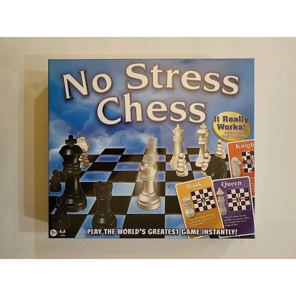 No Stress Chess Complete Board Game Winning Moves Brand New Factory Sealed NIB